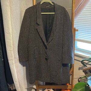 Vintage Miss New Yorker pink tweed mid length jacket